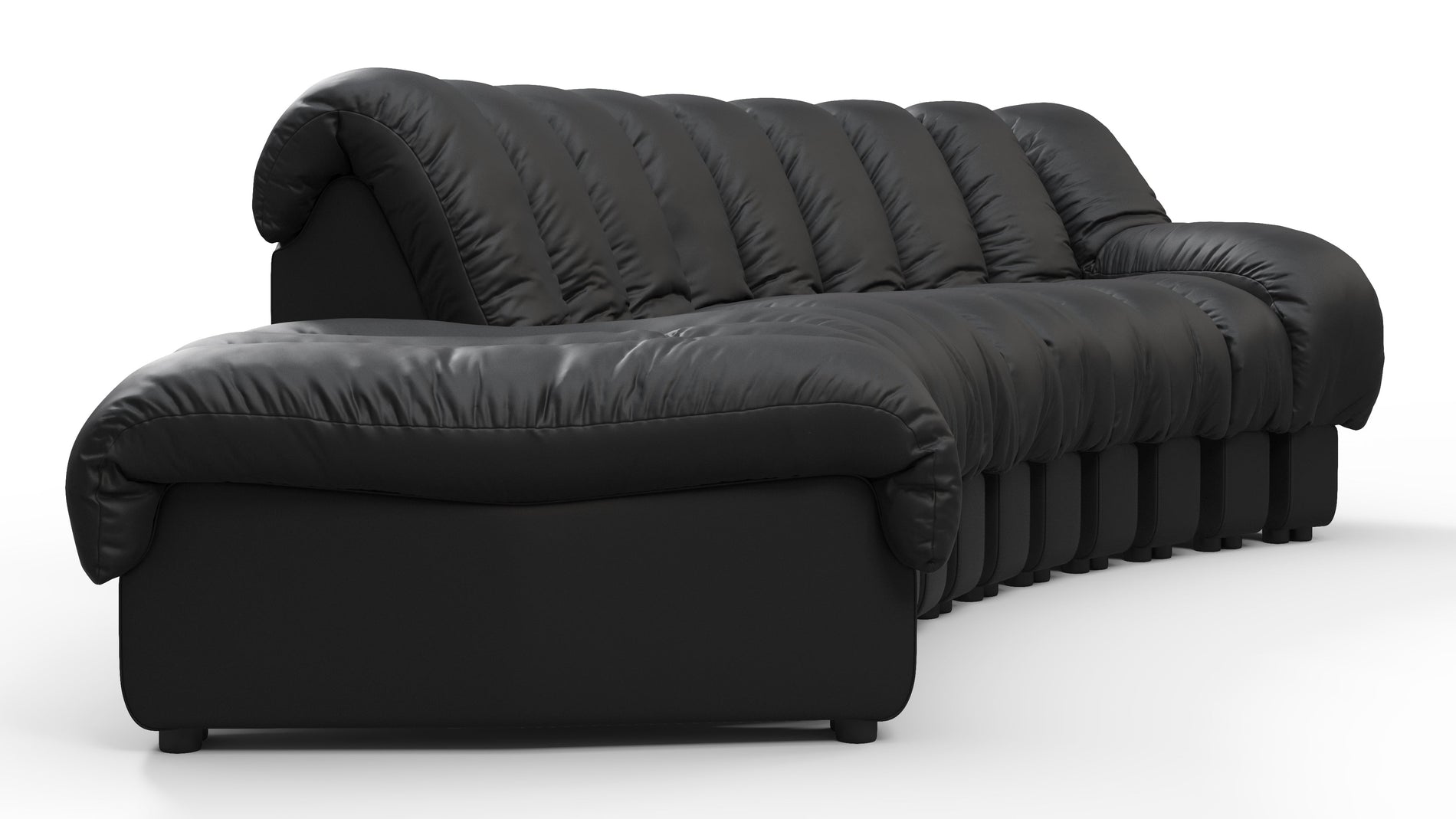 DS 600Schwarzes veganes Leder