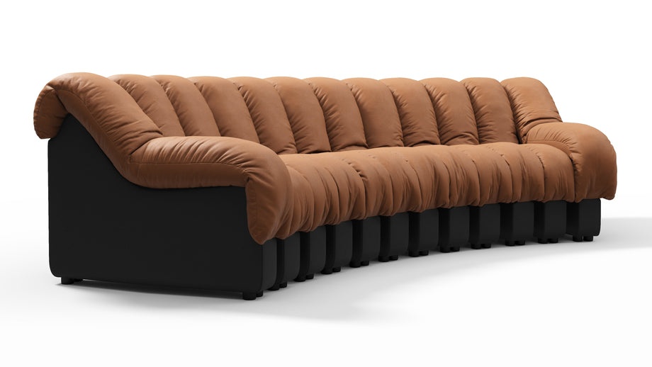 DS 600Vintage Tan and Black Vegan Leather
