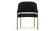 Esme - Black Plush Velvet and Brushed Brass - Image 1