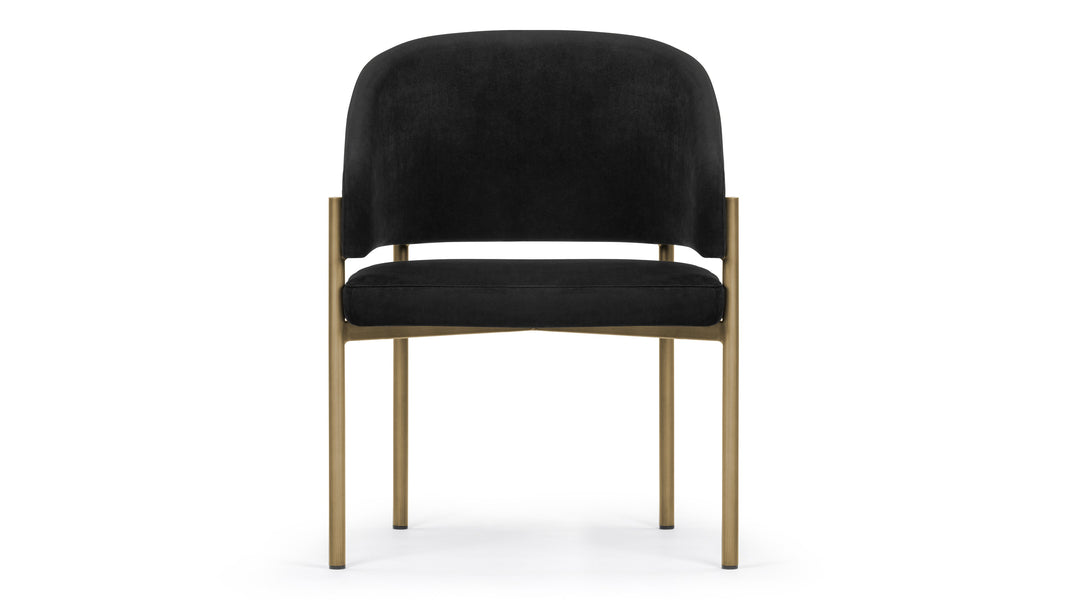 EsmeBlack Plush Velvet and Brushed Brass