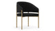 Esme - Black Plush Velvet and Brushed Brass - Image 2