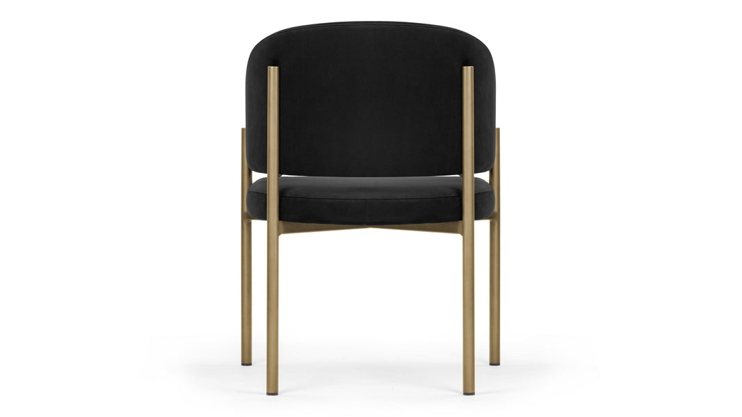EsmeBlack Plush Velvet and Brushed Brass