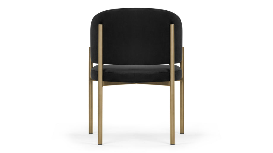 EsmeBlack Plush Velvet and Brushed Brass