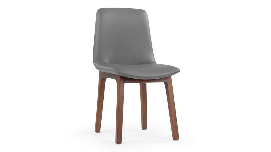 LeBlancGlacier Gray Vegan Leather and Walnut