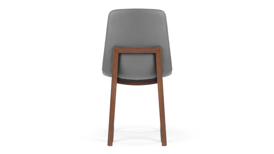 LeBlancGlacier Gray Vegan Leather and Walnut