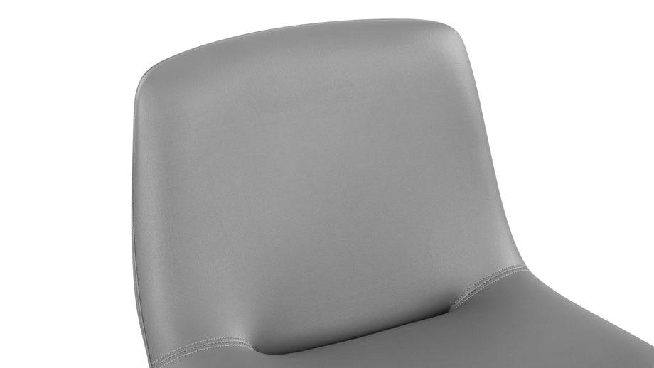 LeBlancGlacier Gray Vegan Leather and Walnut