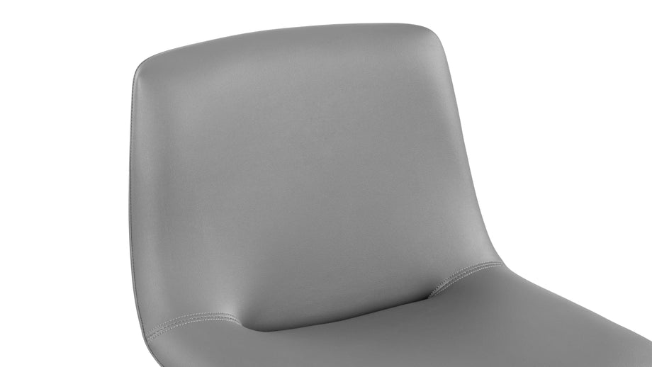 LeBlancGlacier Gray Vegan Leather and Walnut