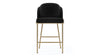Aben - Black Velvet with Brass Legs - Image 1