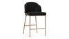 Aben - Black Velvet with Brass Legs - Image 2