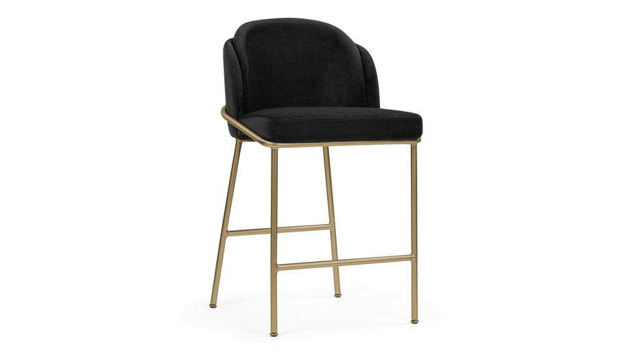 AbenBlack Velvet with Brass Legs