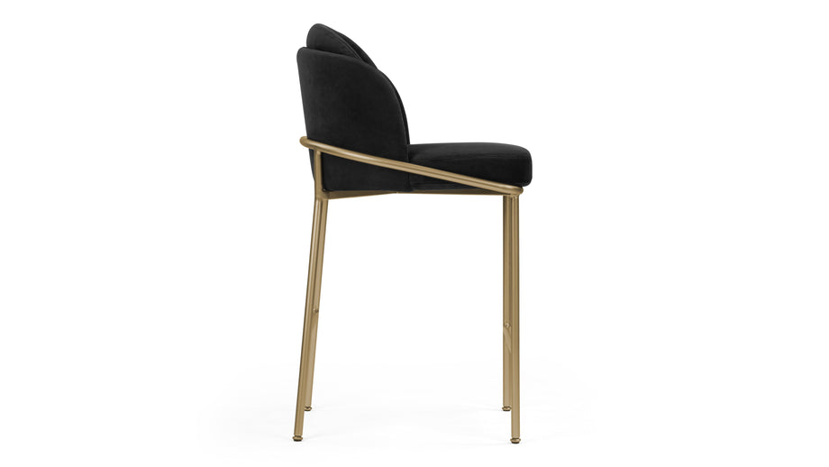 AbenBlack Velvet with Brass Legs