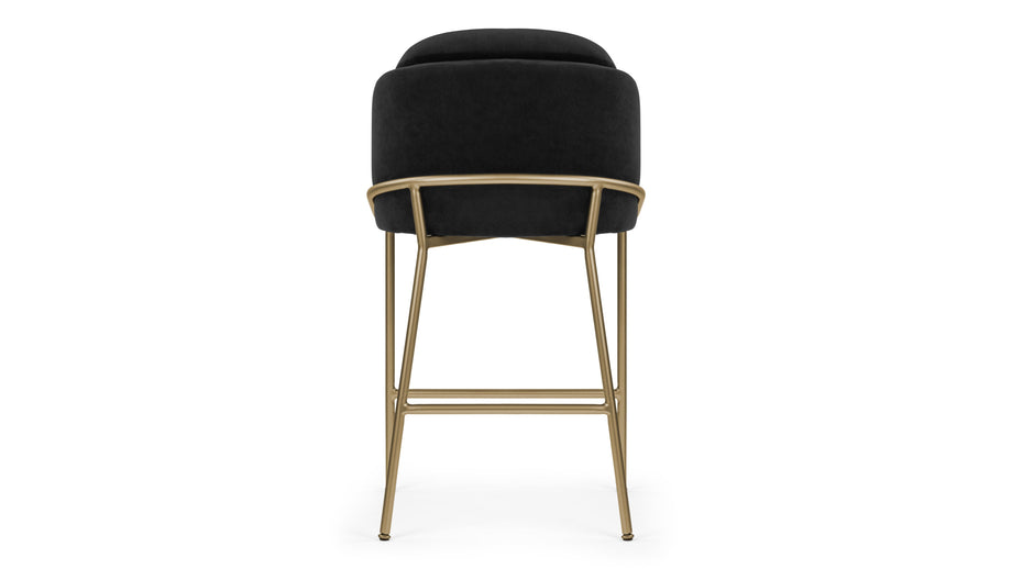 AbenBlack Velvet with Brass Legs