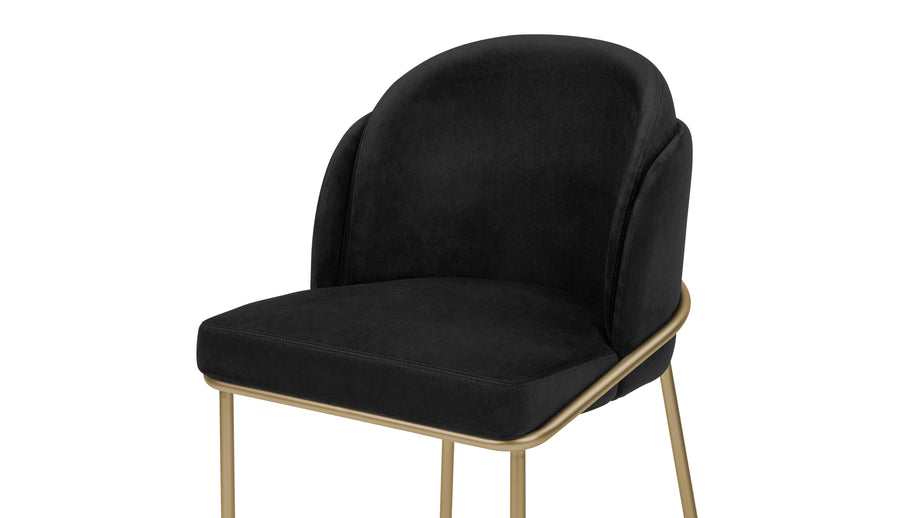 AbenBlack Velvet with Brass Legs