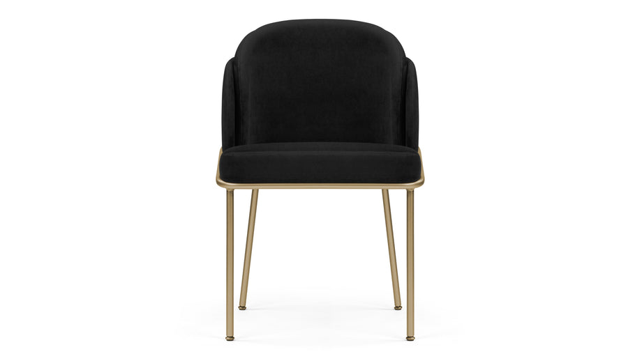 AbenBlack Velvet with Brass Legs