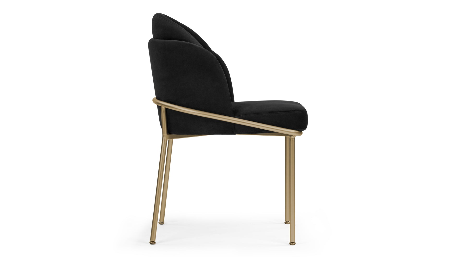 AbenBlack Velvet with Brass Legs
