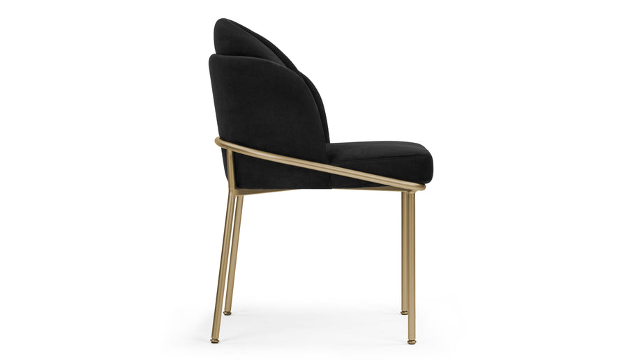 AbenBlack Velvet with Brass Legs