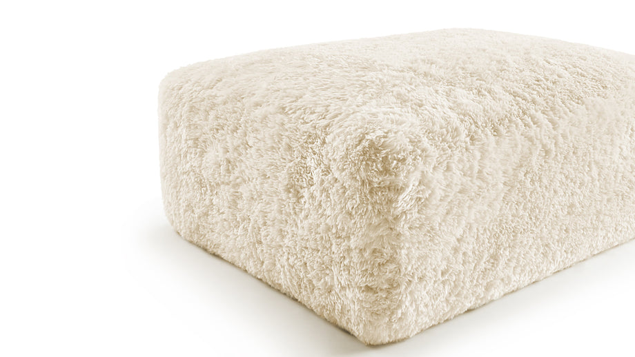 IonaIona - Iona Ottoman, White Long Hair Sherpa