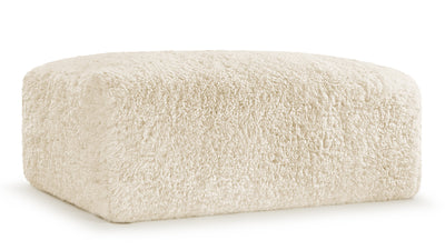 Iona - Iona - Iona Ottoman, White Long Hair Sherpa - Image 2