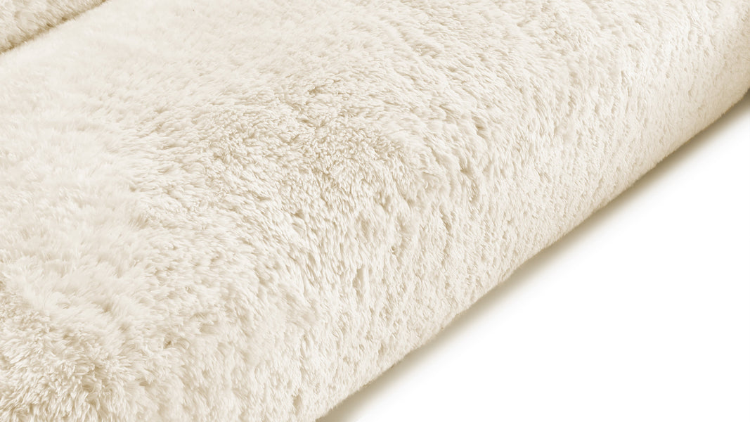IonaIona - Iona Sectional, Double Chaise, White Long Hair Sherpa