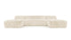 Iona - Iona - Iona Sectional, Double Chaise, White Long Hair Sherpa - Image 1