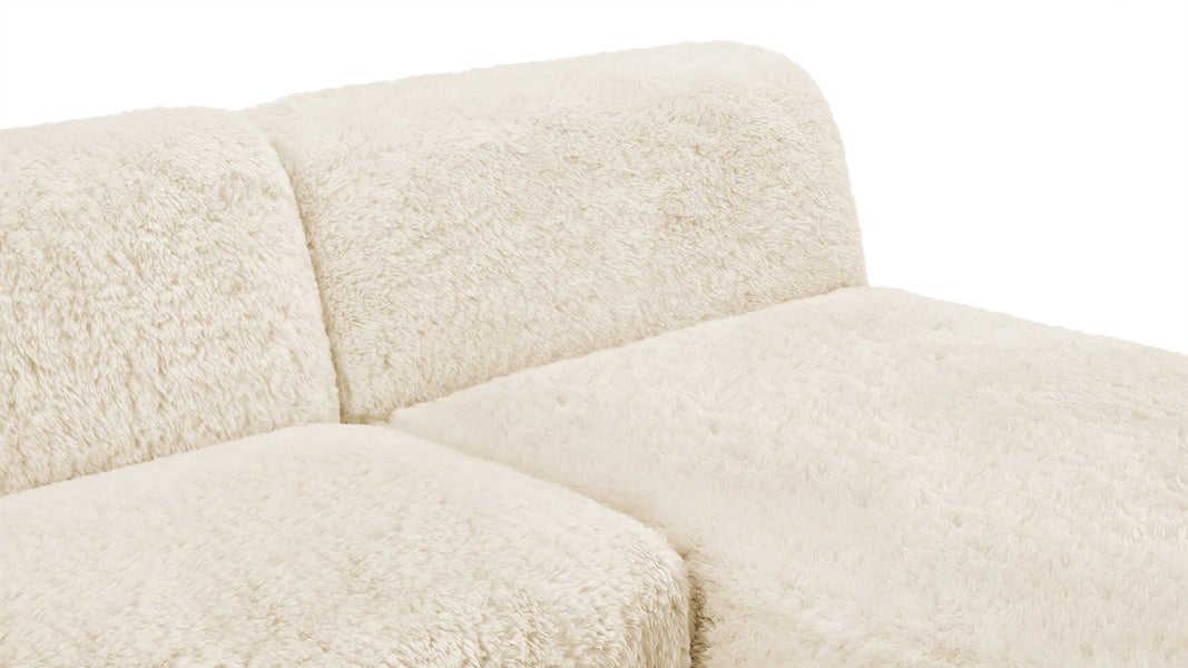 IonaIona - Iona Sectional, Right Chaise, White Long Hair Sherpa