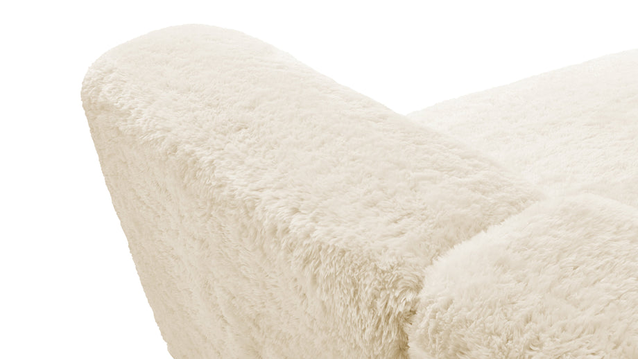 IonaIona - Iona Sectional, Right Chaise, White Long Hair Sherpa