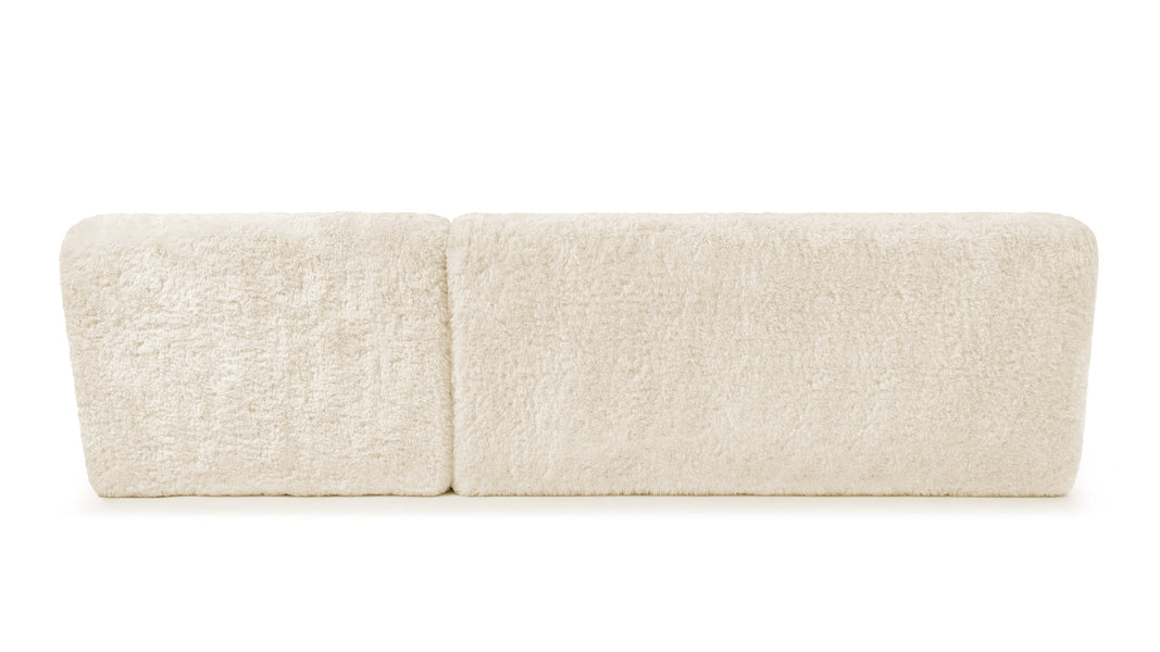 IonaIona - Iona Sectional, Right Chaise, White Long Hair Sherpa
