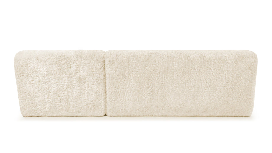 IonaIona - Iona Sectional, Right Chaise, White Long Hair Sherpa