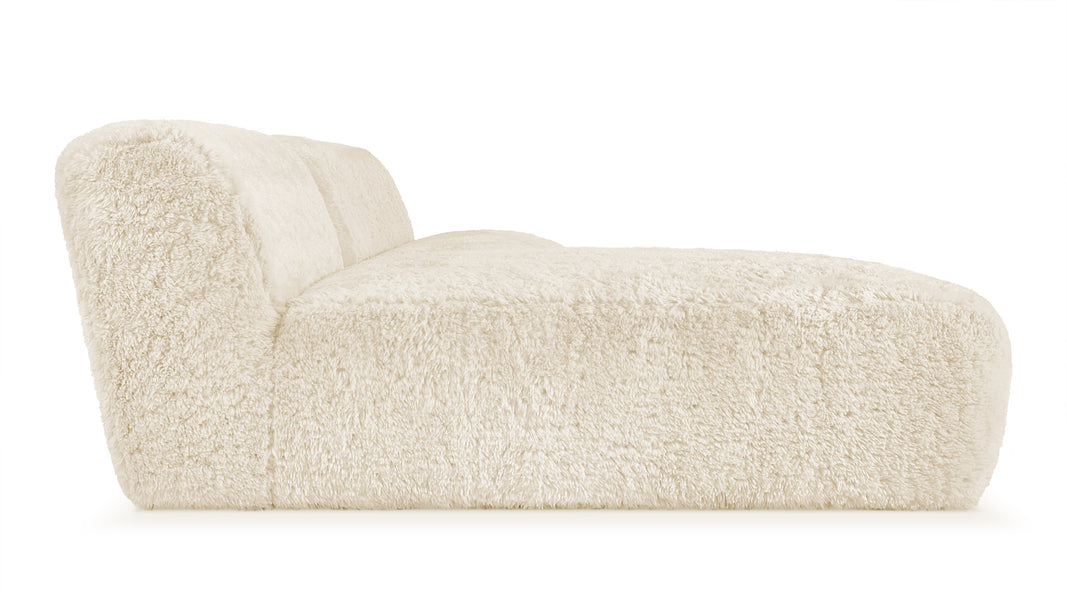 IonaIona - Iona Sectional, Left Chaise, White Long Hair Sherpa