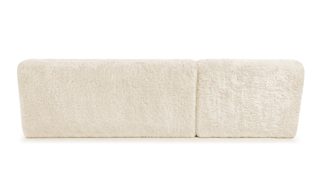 IonaIona - Iona Sectional, Left Chaise, White Long Hair Sherpa