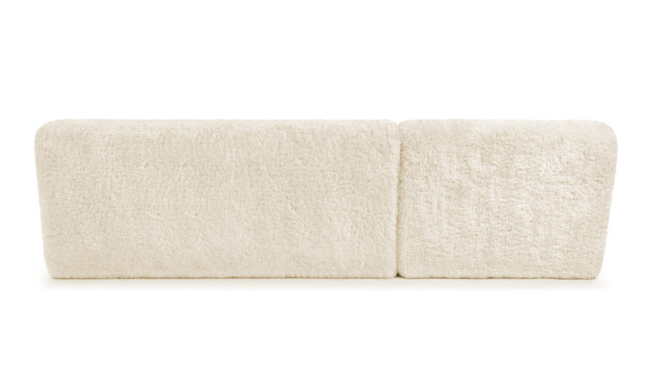 IonaIona - Iona Sectional, Left Chaise, White Long Hair Sherpa