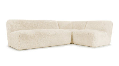 Iona - Iona - Iona Sectional, Right Corner, White Long Hair Sherpa - Image 2