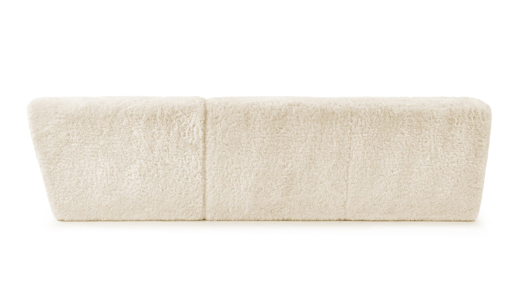 IonaIona - Iona Sectional, Right Corner, White Long Hair Sherpa