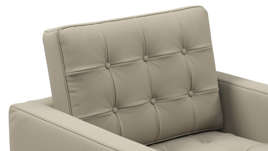 FlorenciaBeige Gray Vegan Leather