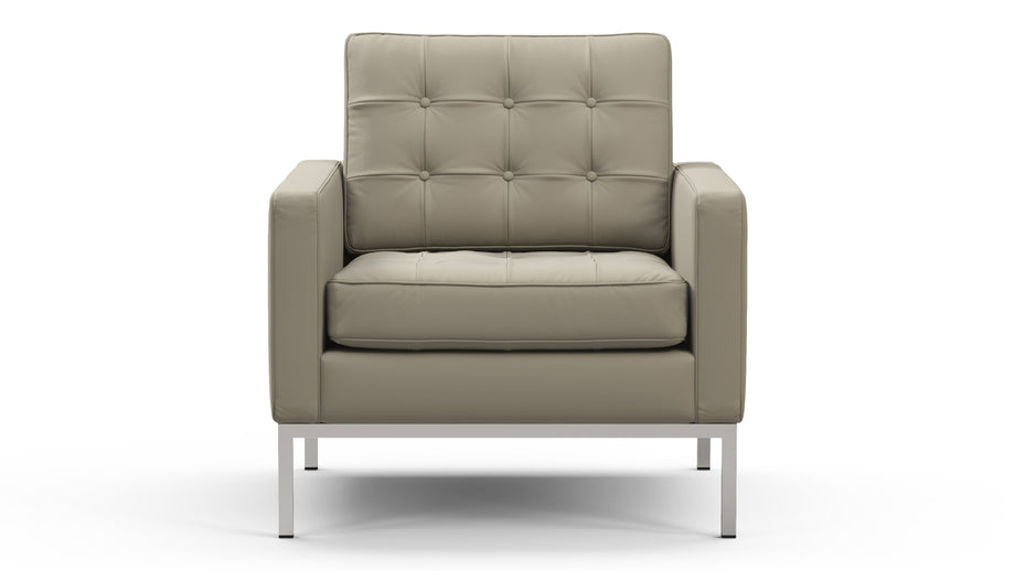 FlorenciaBeige Gray Vegan Leather