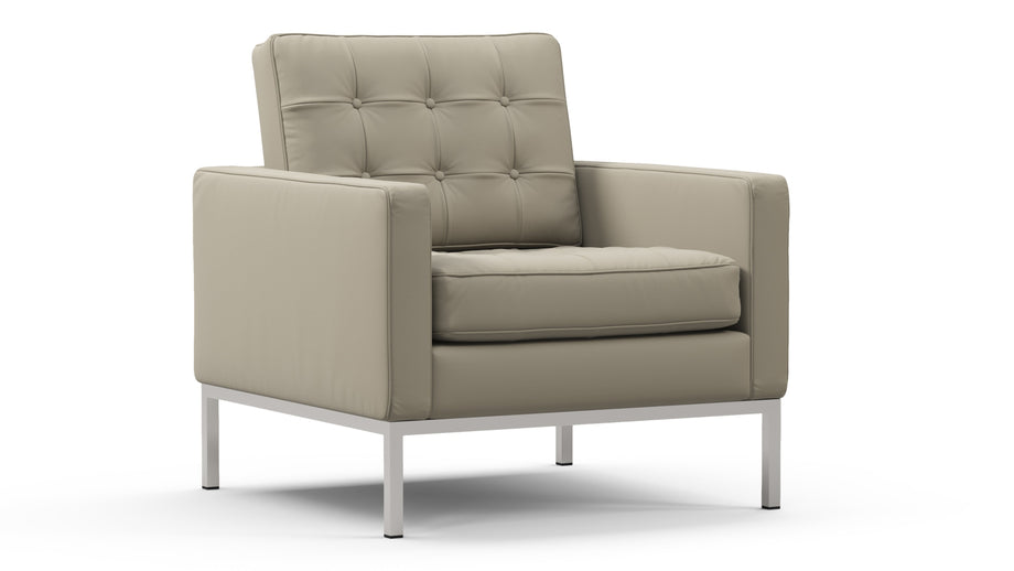 FlorenciaBeige Gray Vegan Leather