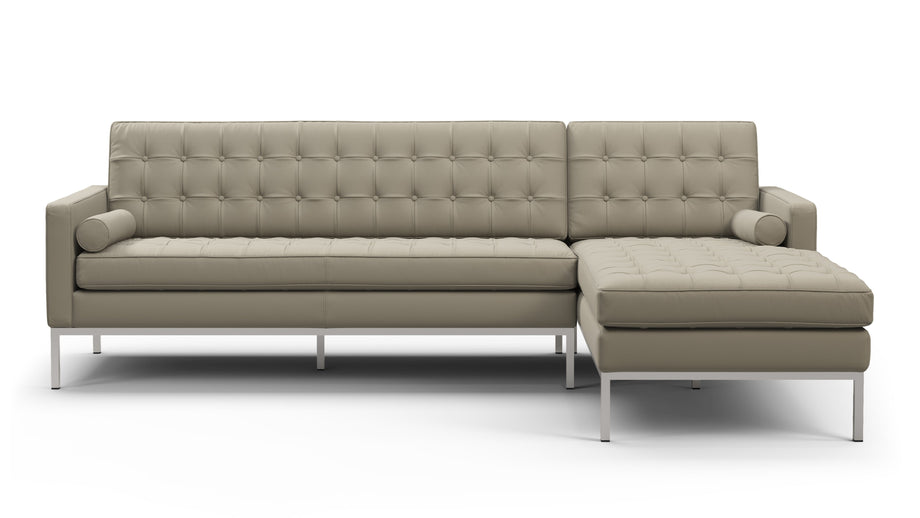 FlorenceBeige Gray Vegan Leather