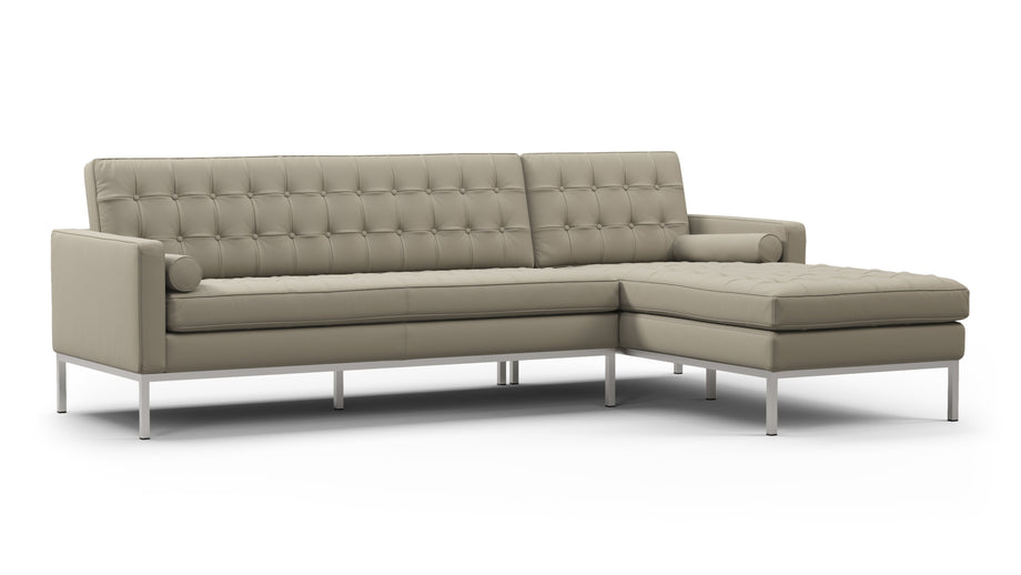 FlorenceBeige Gray Vegan Leather