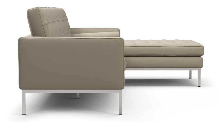 FlorenceBeige Gray Vegan Leather