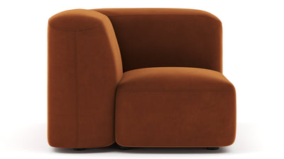 Muse - Muse - Muse Module, Corner, Burnt Orange Velvet - Image 1