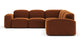 Muse - Muse - Muse Sectional, Large Left Corner, Burnt Orange Velvet - Image 3