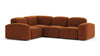 Muse - Muse - Muse Sectional, Small Left Corner, Burnt Orange Velvet - Image 2
