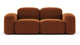 Muse - Muse - Muse Two Seater Sofa, Burnt Orange Velvet - Image 1