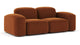 Muse - Muse - Muse Two Seater Sofa, Burnt Orange Velvet - Image 2