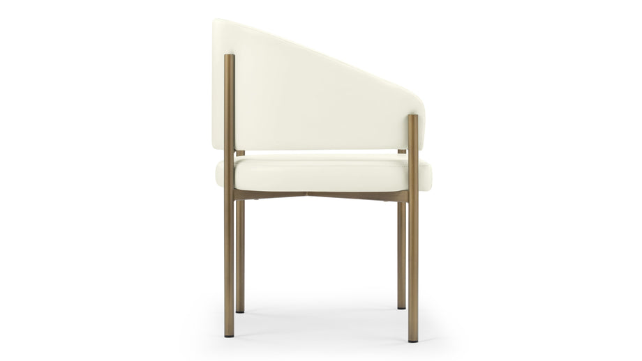 EsmeEggshell Vegan Leather and Brushed Brass