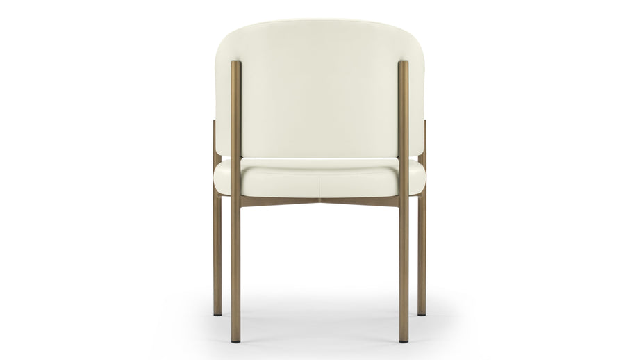 EsmeEggshell Vegan Leather and Brushed Brass