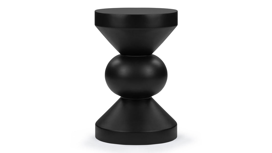 ChessChess - Chess Indoor/Outdoor Side Table, Black Concrete