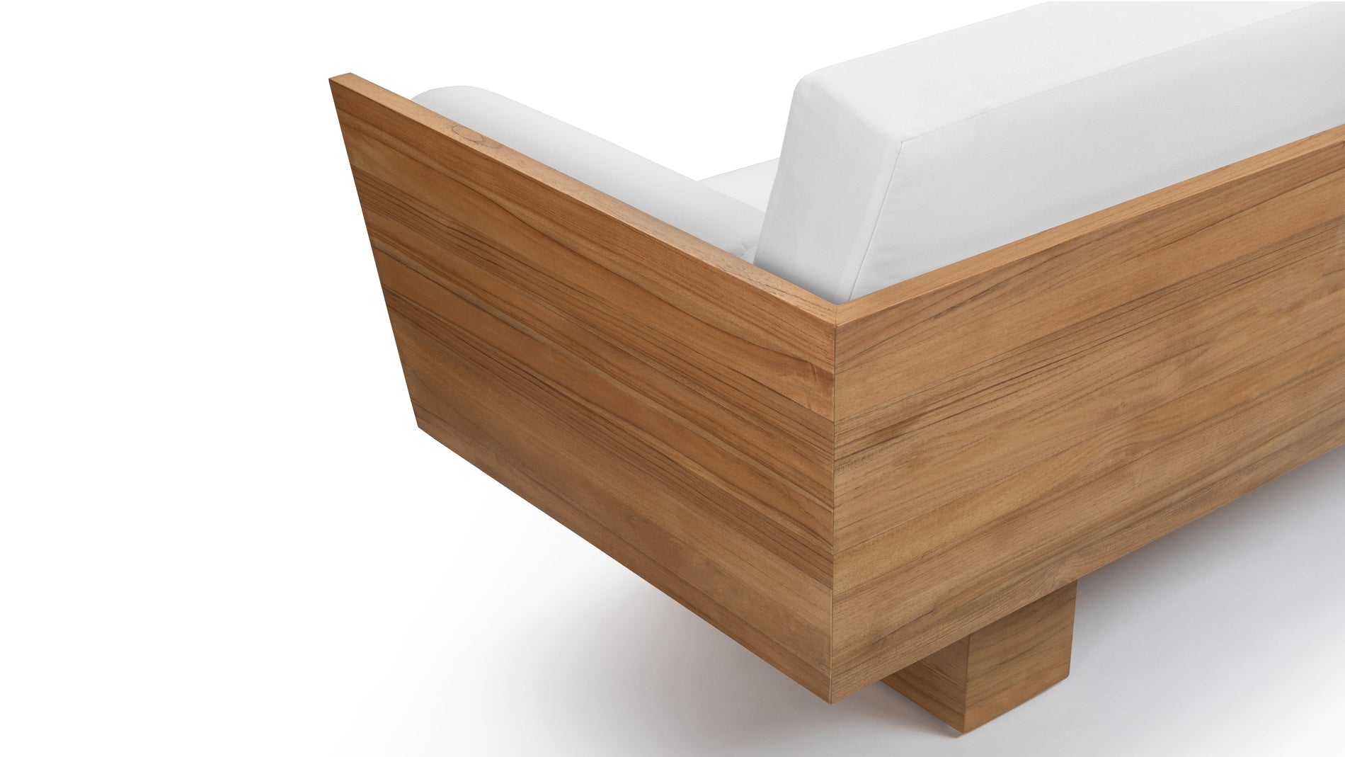 SueloNatural Teak with White Cushions