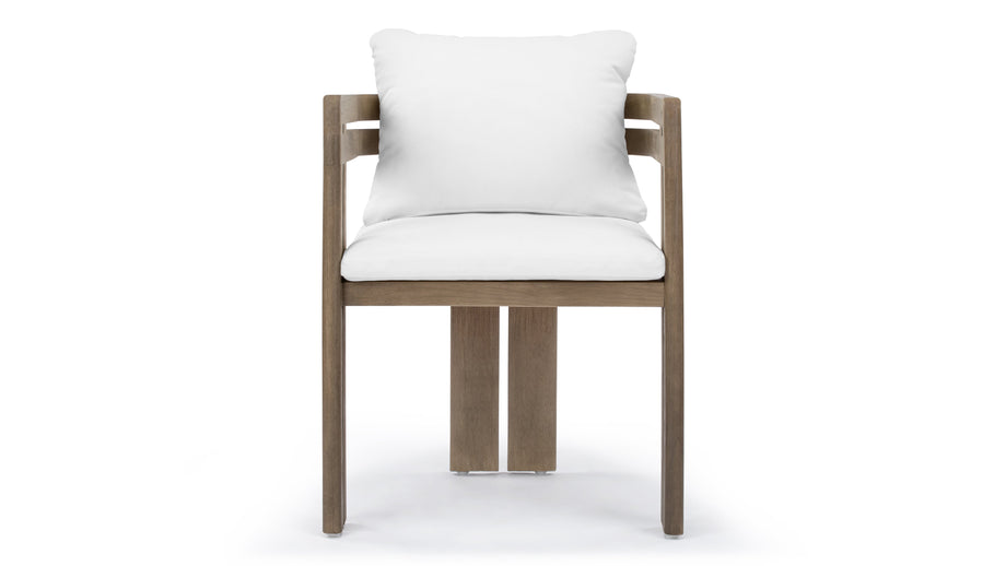 LussoWeathered Teak with White Cushions