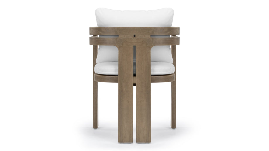 LussoWeathered Teak with White Cushions